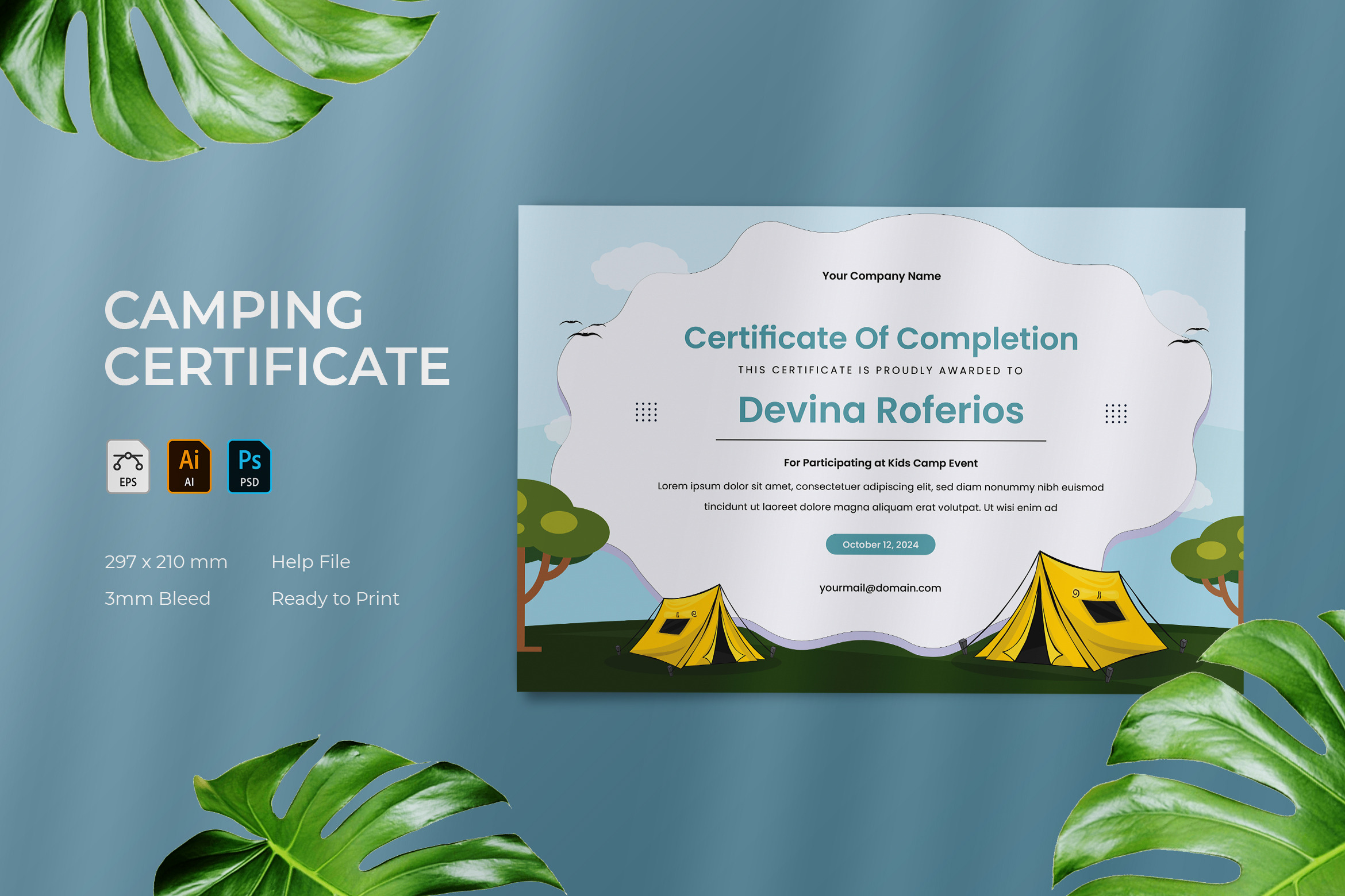 camping-certificate-print-templates-creative-market