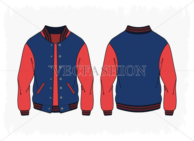 Sport Varsity Jacket Stock Illustration - Download Image Now