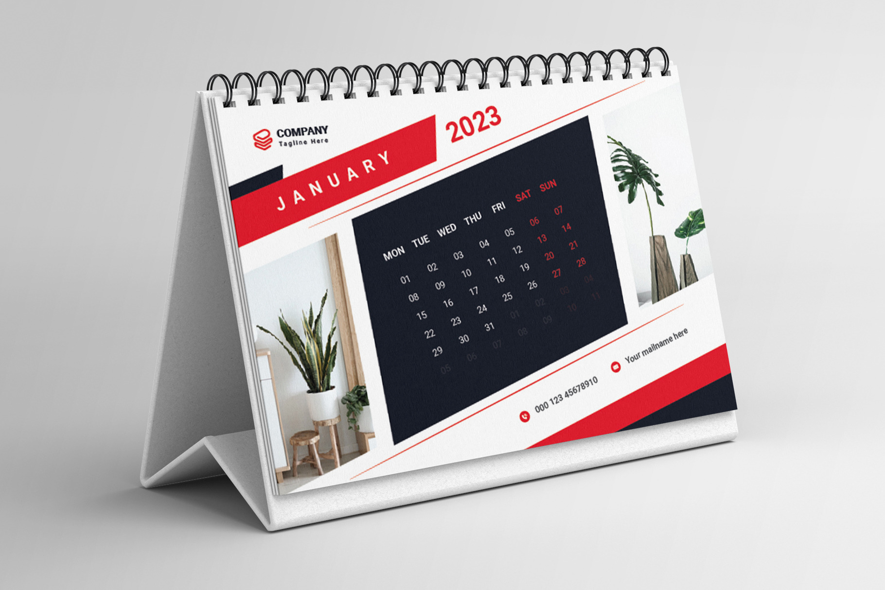 Desk Calendar Template 2024 | Creative Market