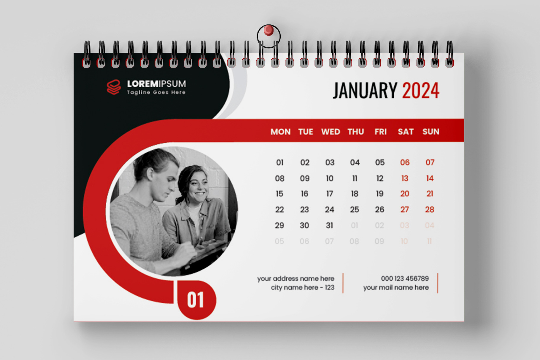 2024 Desk Calendar Templates Creative Market