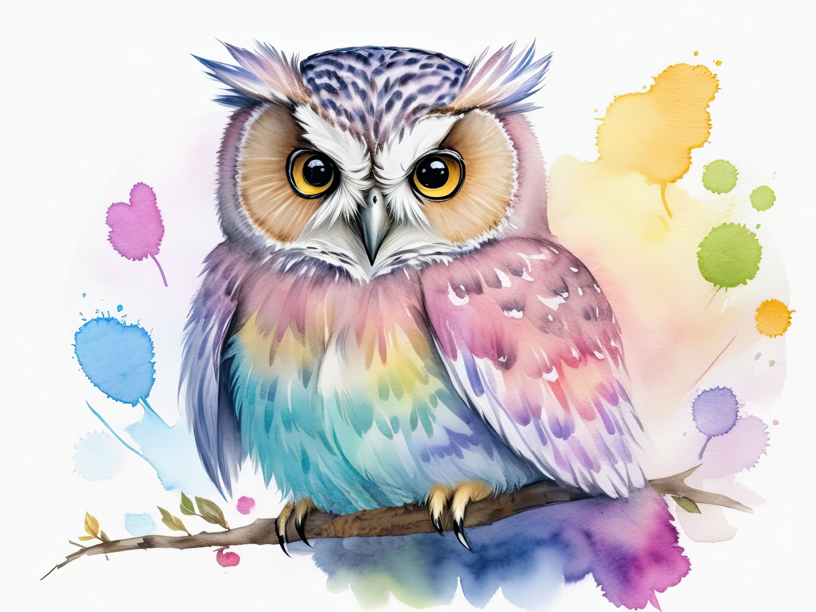 12 Watercolor baby owl clipart pack | Creative Market