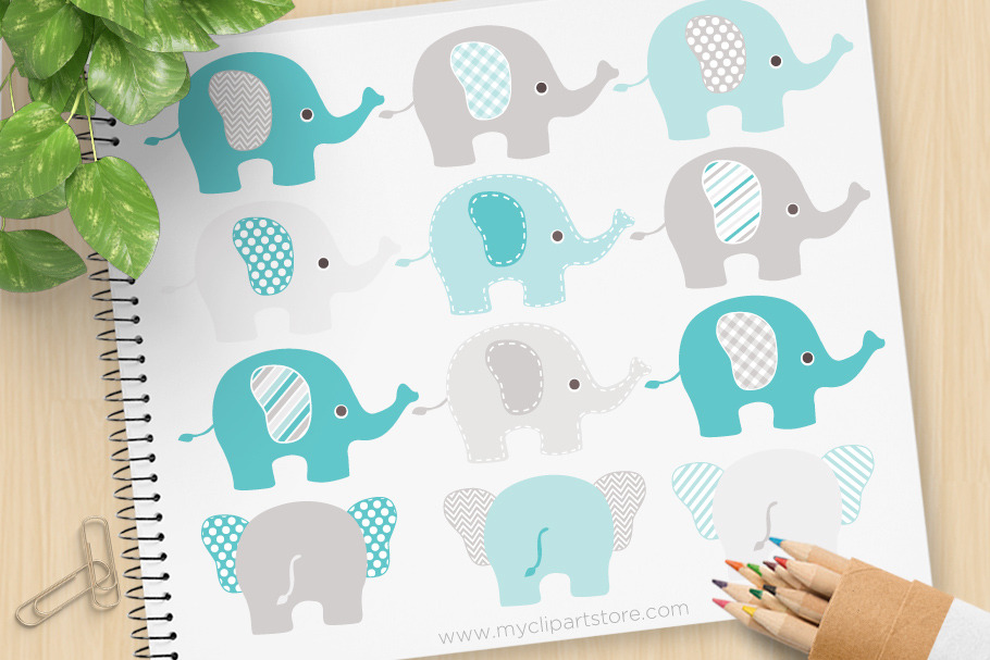 Download Pink Elephants Clipart Svg Pre Designed Photoshop Graphics Creative Market