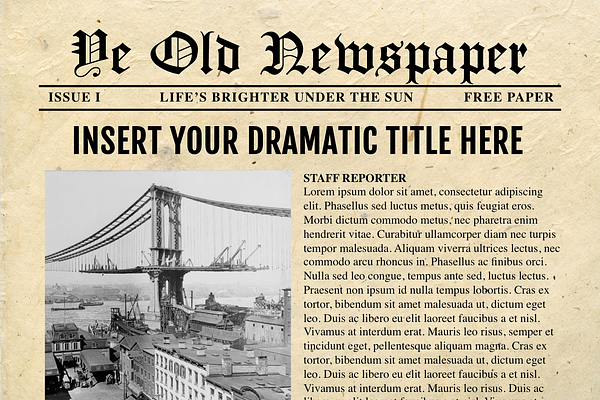 Google Docs Newspaper Template Creative Flyer Templates Creative Market