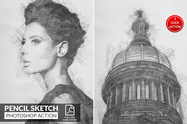 Architecture Sketch PSD Action | Unique Photoshop Add-Ons ~ Creative Market