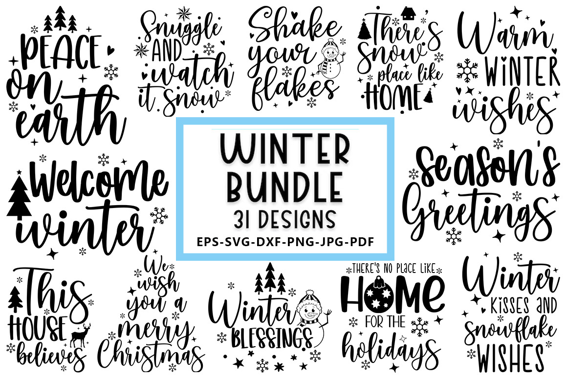 Winter SVG Bundle Christmas | Graphic Objects ~ Creative Market