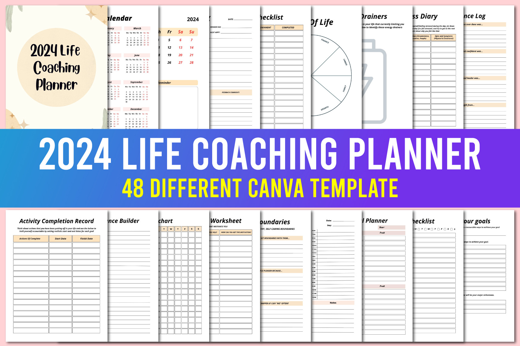 2024 Life Coaching Planner Creative Market