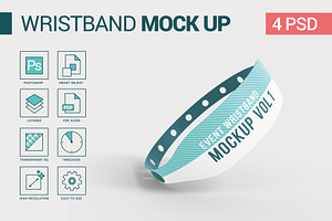 Download Event Wristband Mockup Creative Photoshop Templates Creative Market