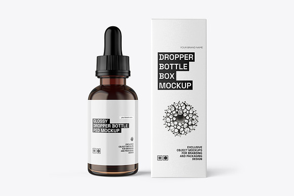 Dropper Bottle & Box 3D Model - Creative Design Market