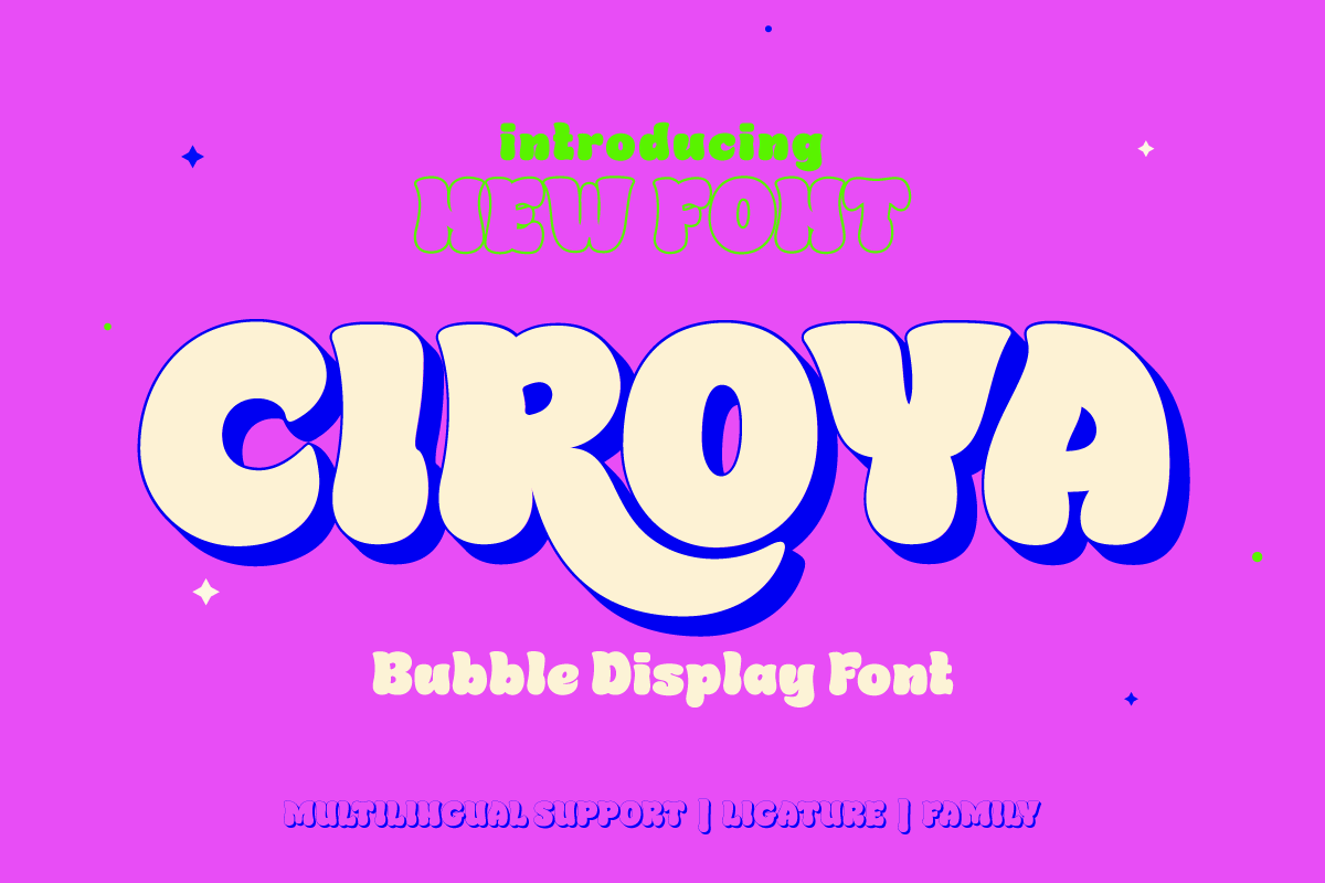 Ciroya Bubble Font Sans Serif Fonts Creative Market