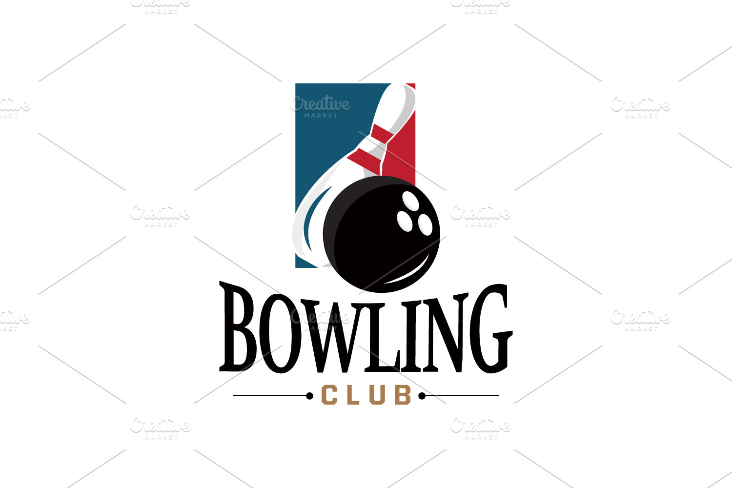 Bowling Sports Club Logo Design | Branding & Logo Templates ~ Creative ...