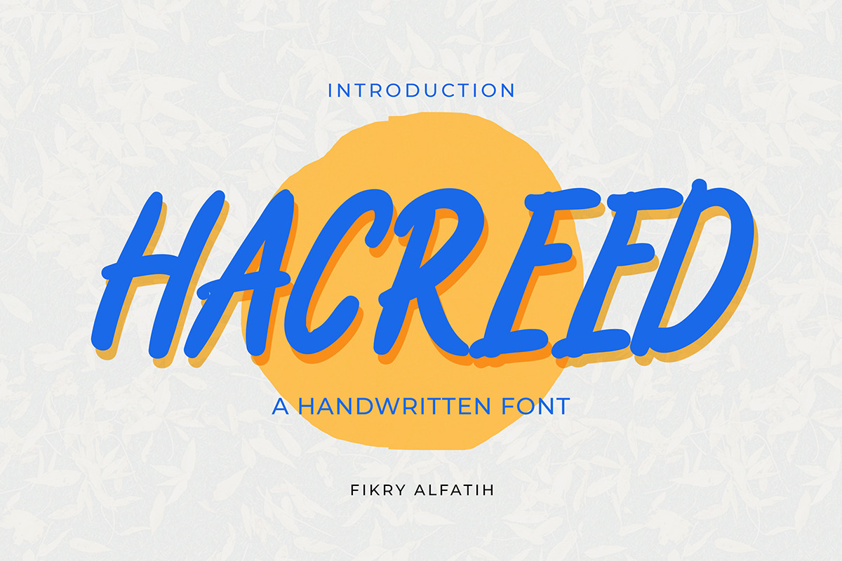 Hacreed - Handwritten Font | Handwriting Fonts ~ Creative Market