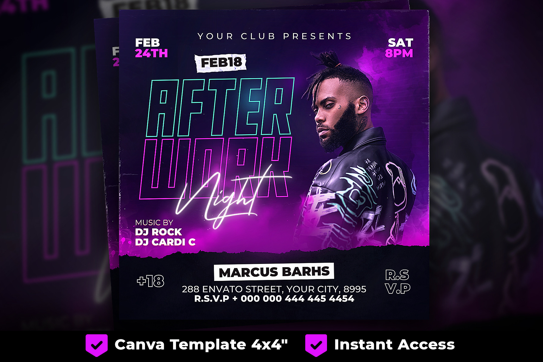 Party Flyer, Canva Club Flyer | Flyer Templates ~ Creative Market