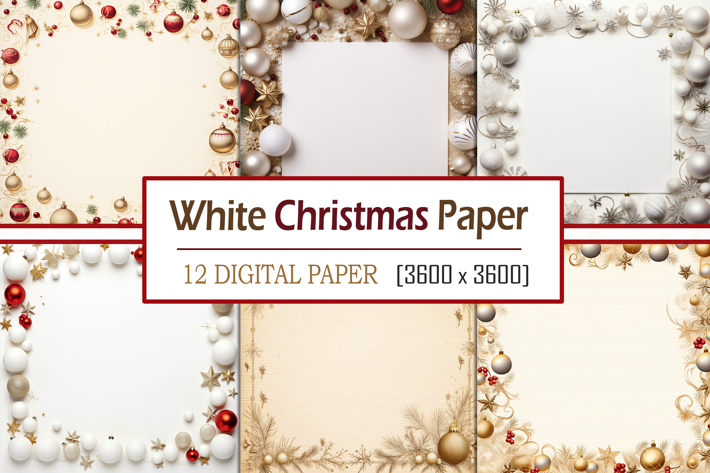 White Christmas Paper 