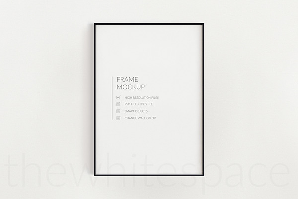 Download 5x7 Frame Mockup - Thin Black Frame | Creative Photoshop ...