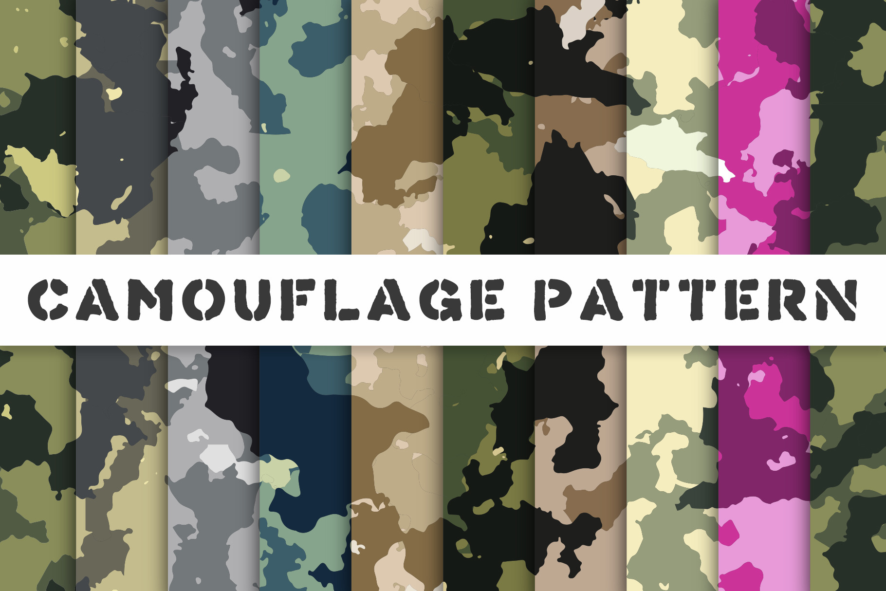 Camouflage Pattern | Illustrator Graphics ~ Creative Market