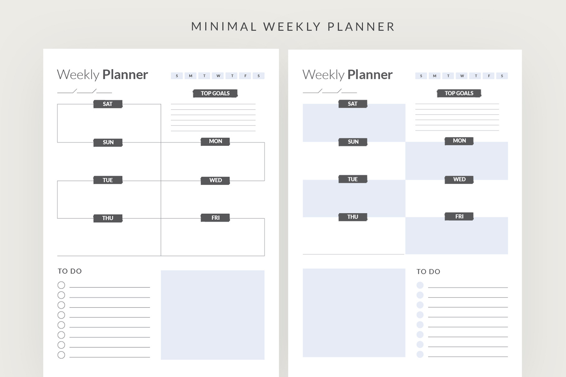 Weekly Planner Template Set | Creative Market