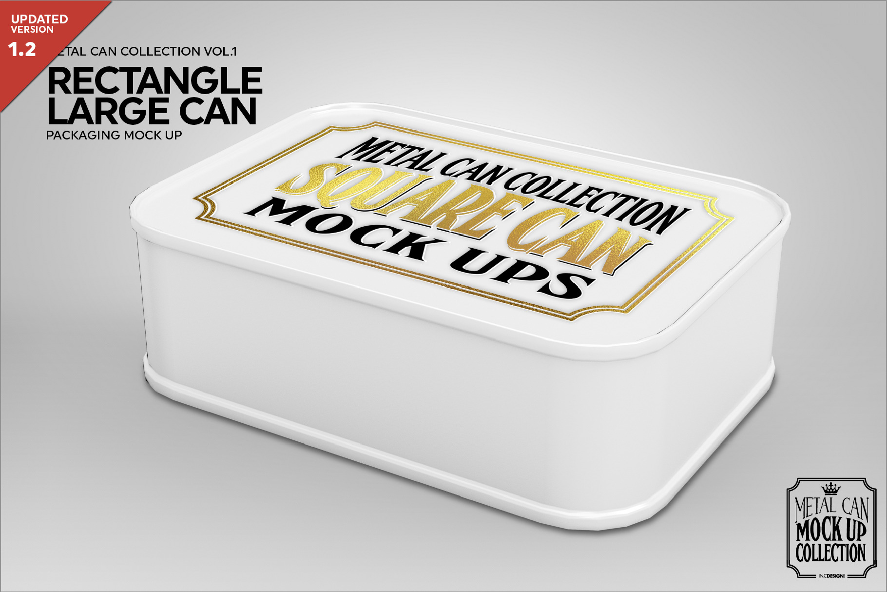 Download Large Rectangle Tin Packaging Mockup | Creative Photoshop Templates ~ Creative Market