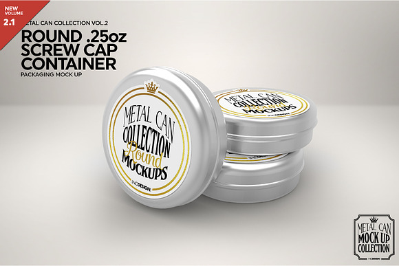 Download Round Screw Cap Tin Container Mockup Creative Photoshop Templates Creative Market