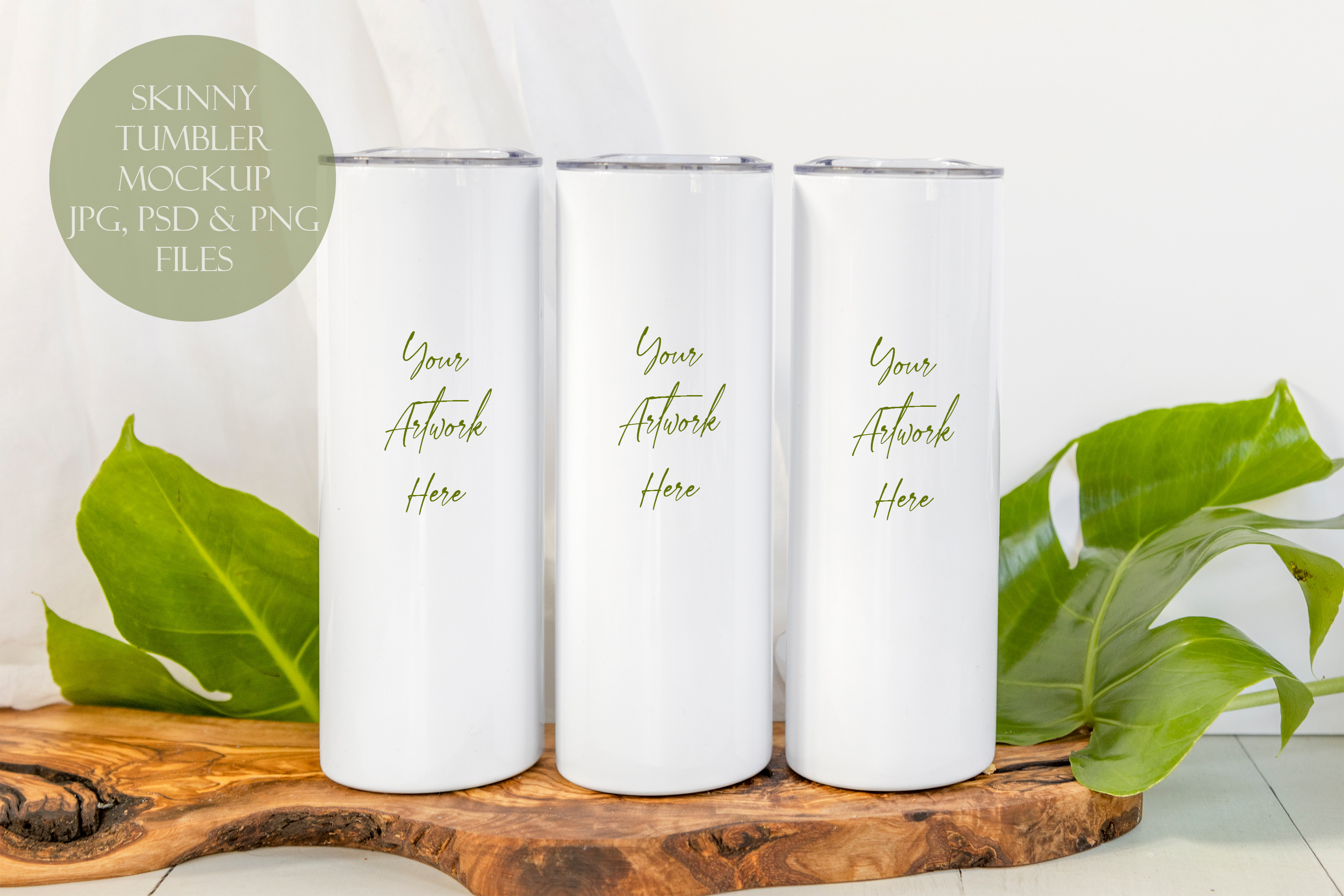 Skinny Tumbler 20oz mockup By Wanderlustlens