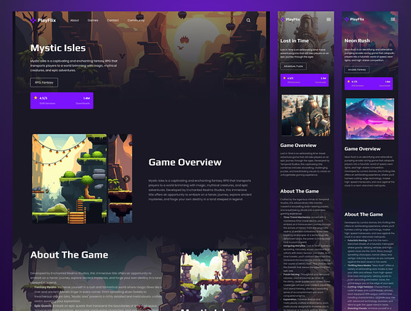 PlayFlix — Gamer & Developer Website