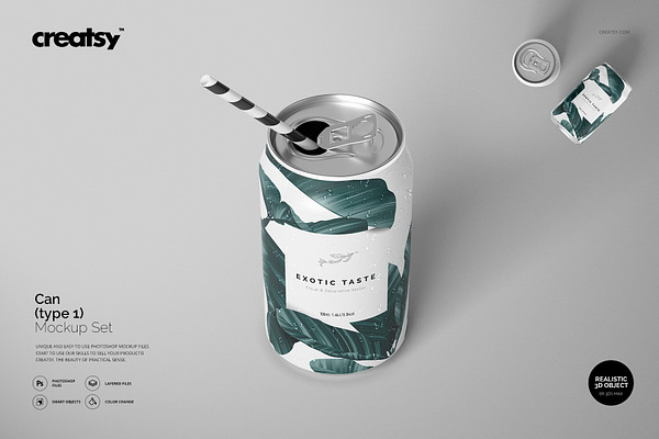 Download Sardine Fish Tin Can Mockup Set Creative Photoshop Templates Creative Market