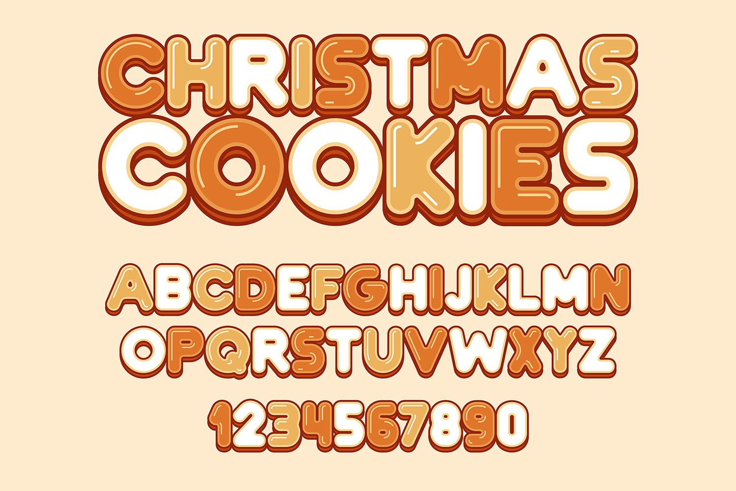 Christmas Cookie font | Graphic Objects ~ Creative Market