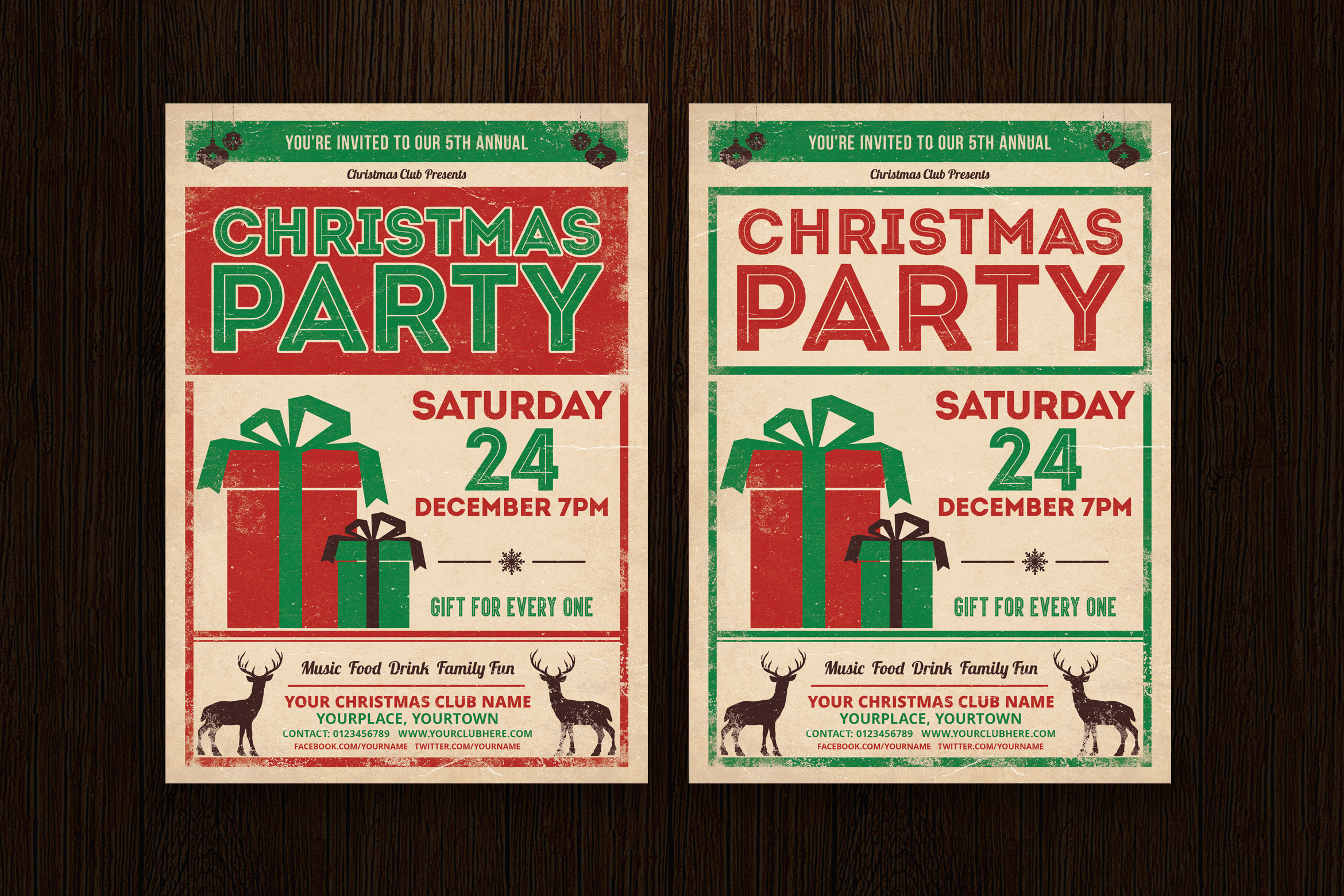 Vintage Christmas Flyer | Creative Market