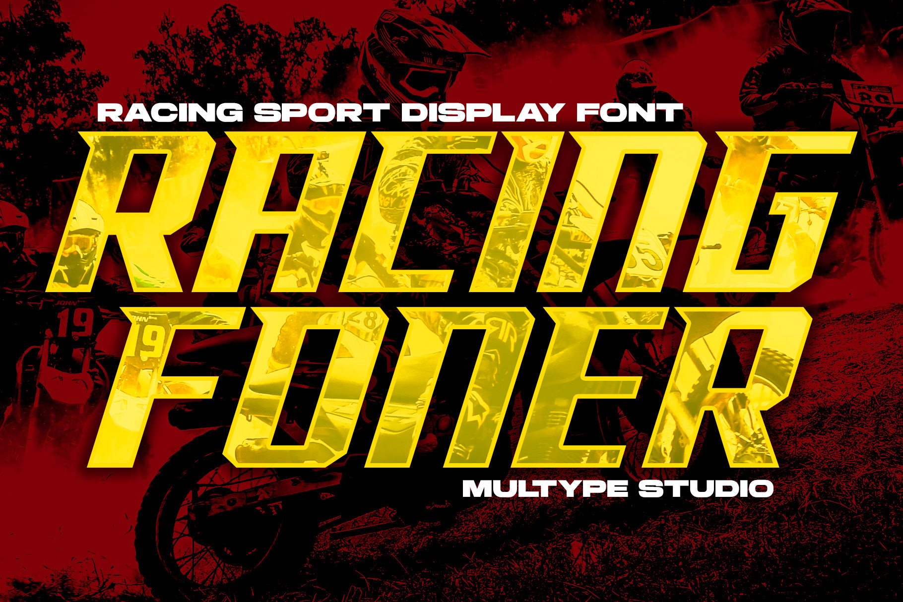 Racing Foner Regular Font Series | Creative Market