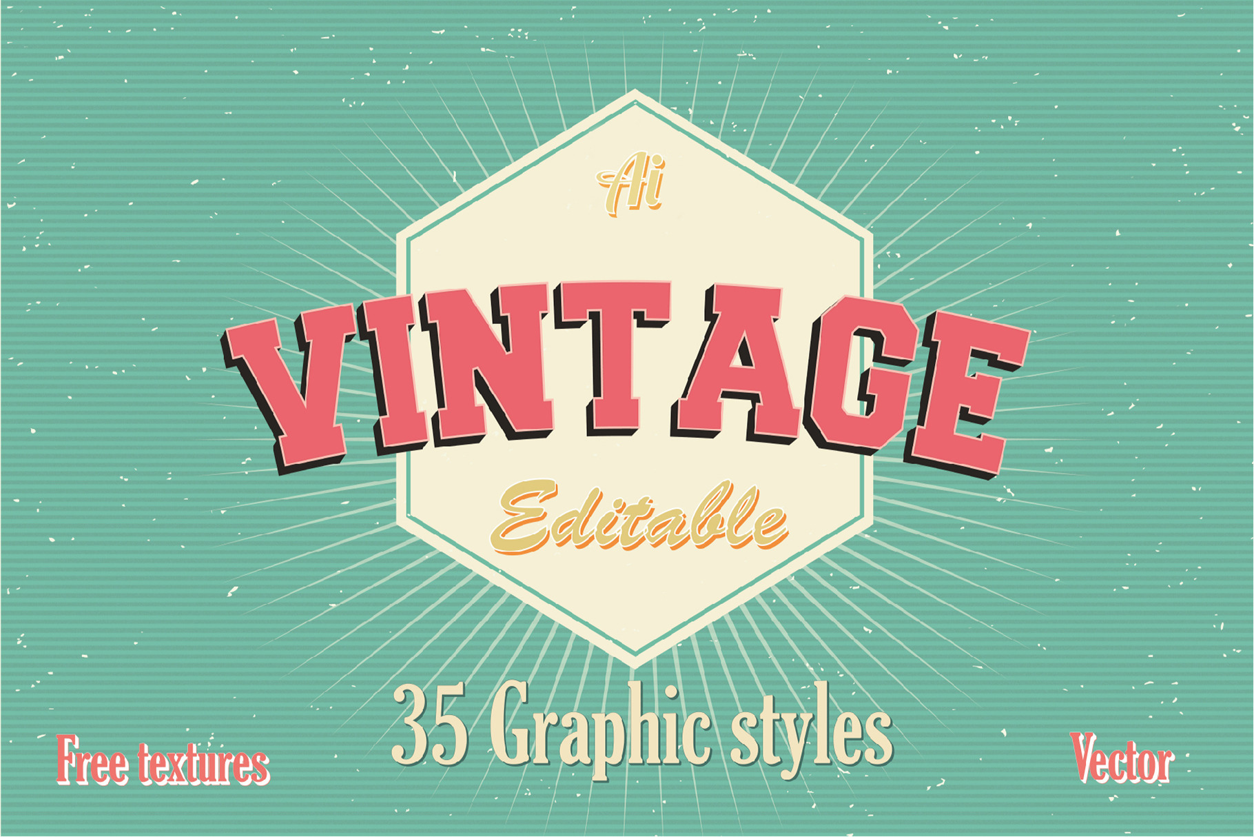 35 Vintage Graphic styles | Illustrator Add-Ons ~ Creative Market