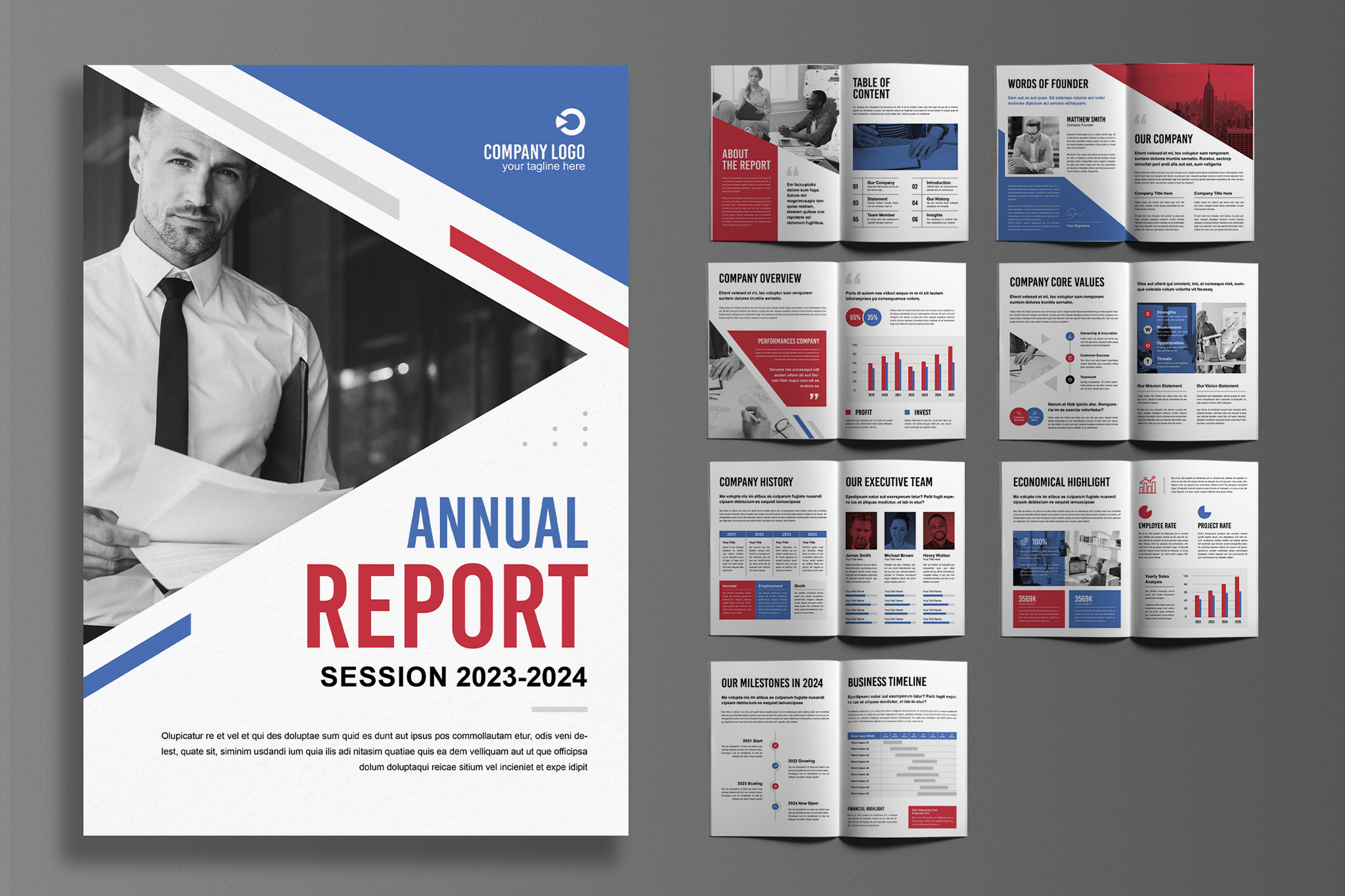 Annual Report 2024 Layout Creative Market