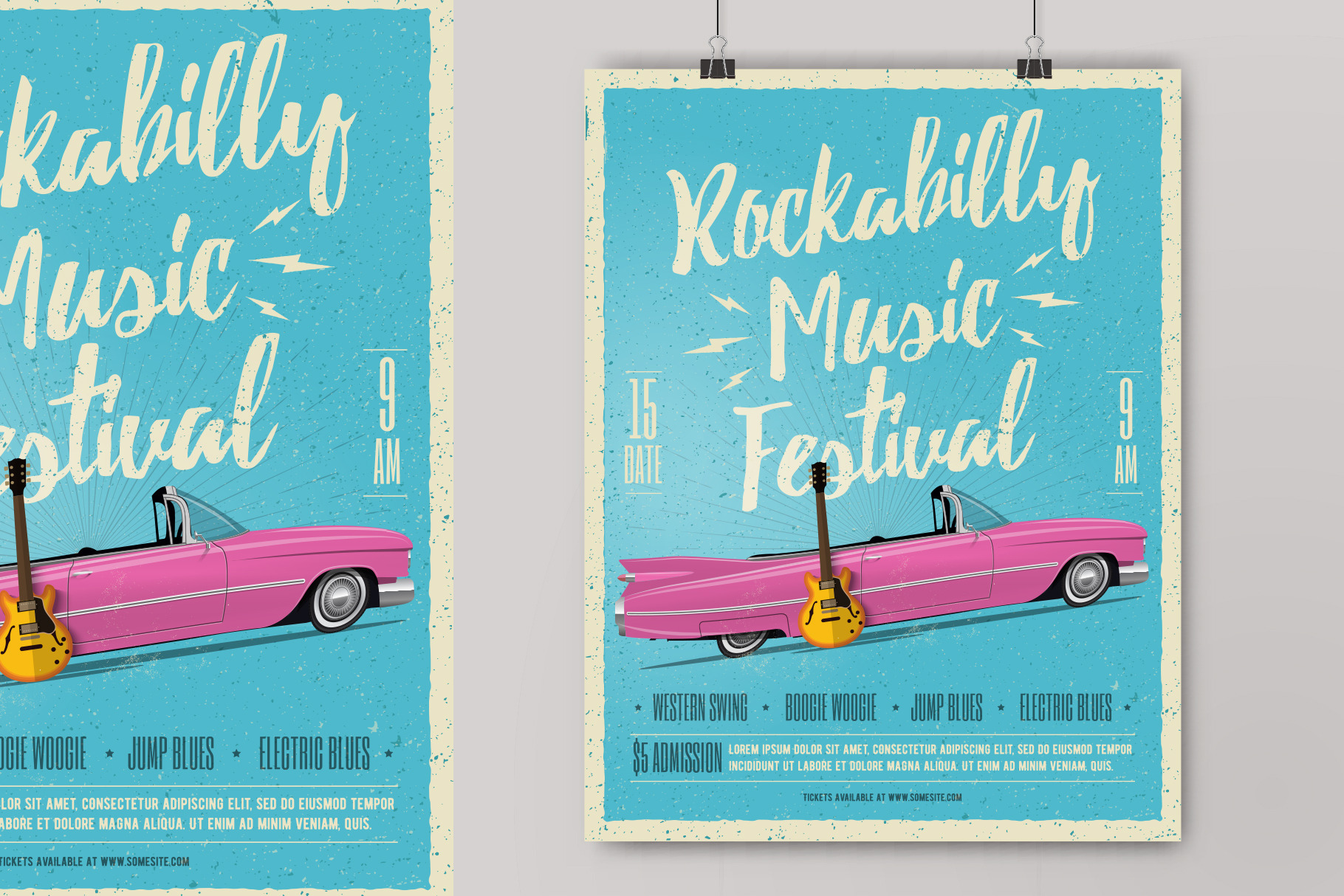 Rockabilly Music Festival Poster | Illustrations ~ Creative Market