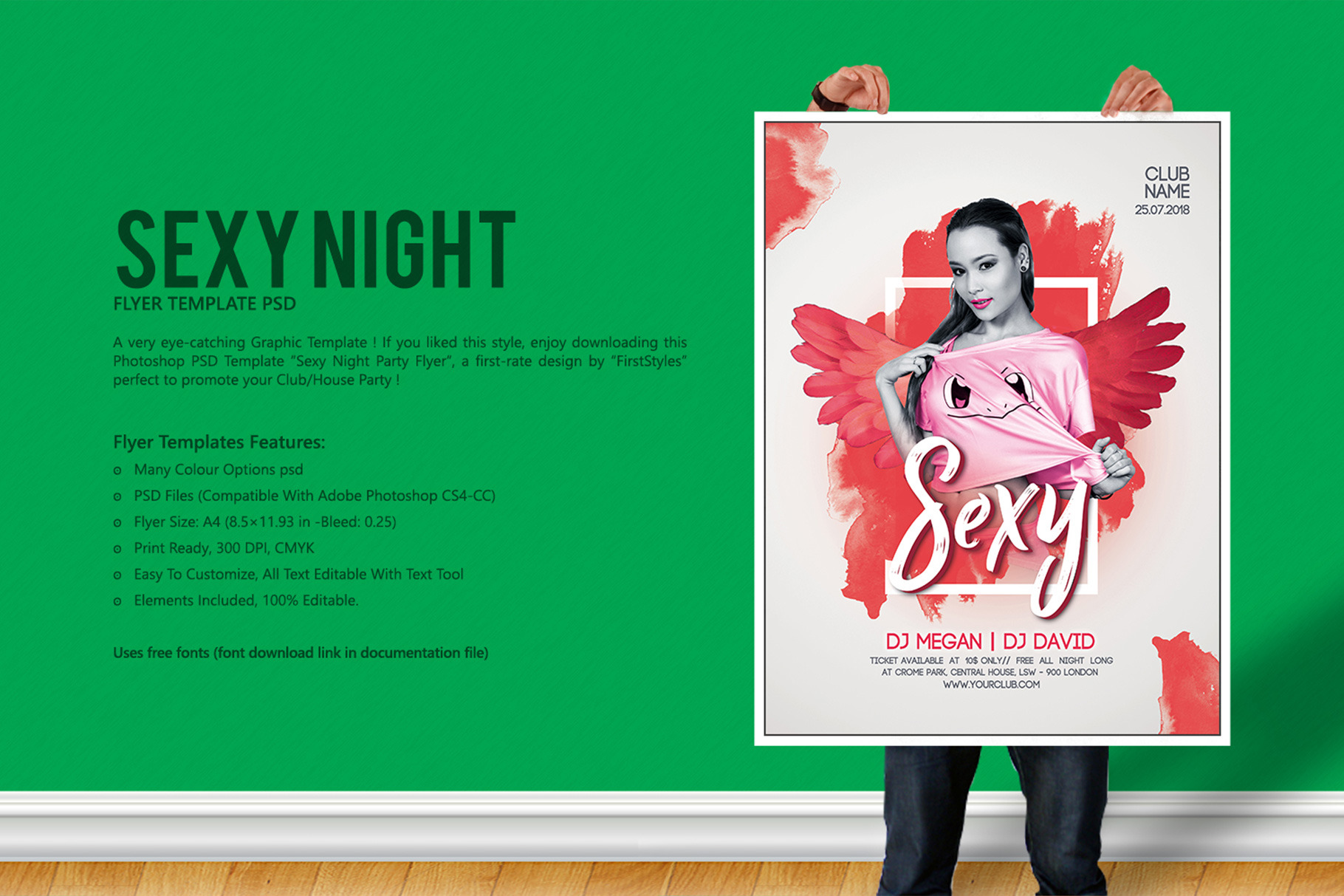 Sexy Night Party Flyer Creative Photoshop Templates Creative Market