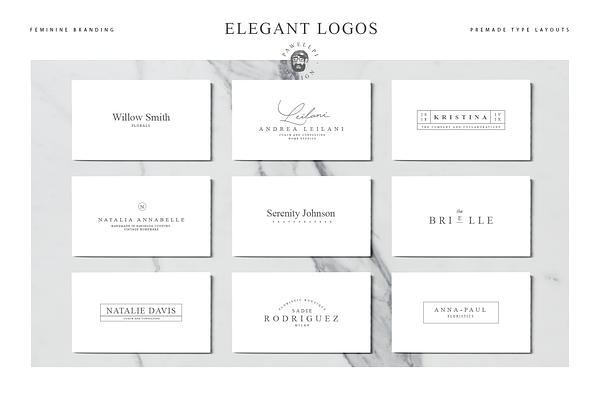 50 Elegant Premade Logo Templates | Creative Illustrator Templates ...