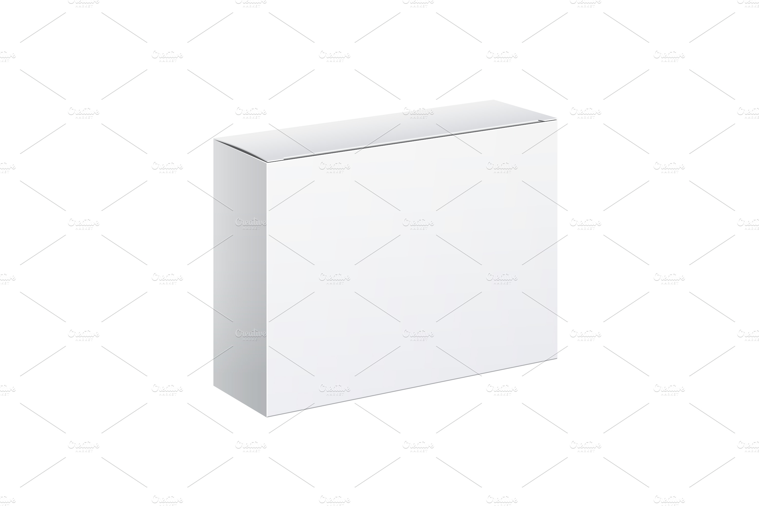 Realistic White Package carton Box | Merchandise Mockups ~ Creative Market