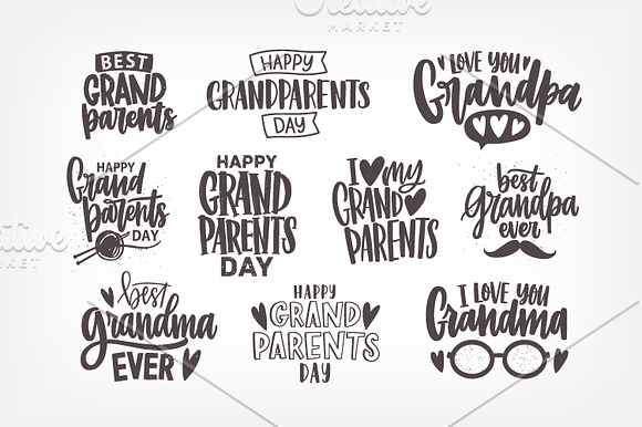 Download Happy Grandparents Day Lettering Pre Designed Photoshop Graphics Creative Market