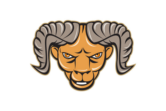 Ram Head Isolated Cartoon | Animal Illustrations ~ Creative Market