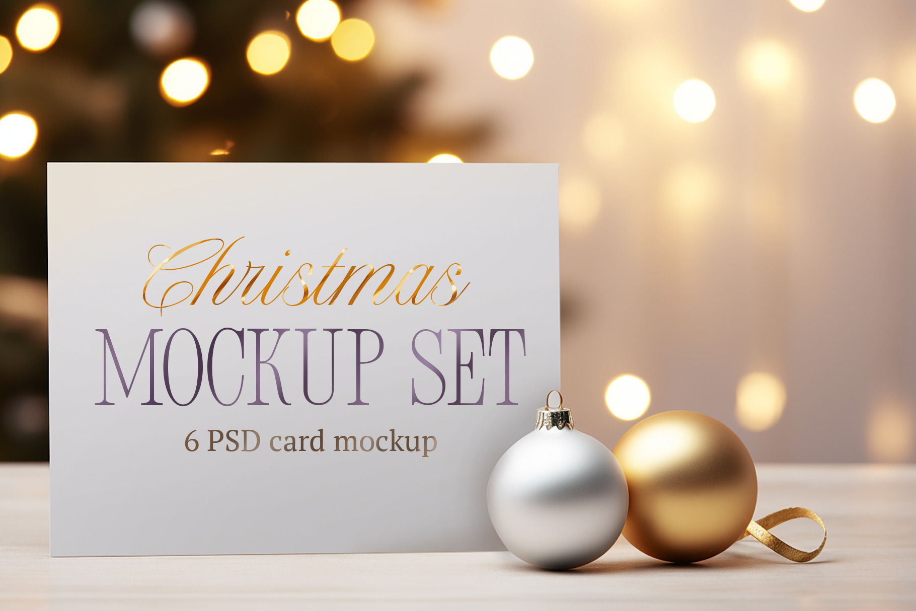 Christmas Card Mockup Set 