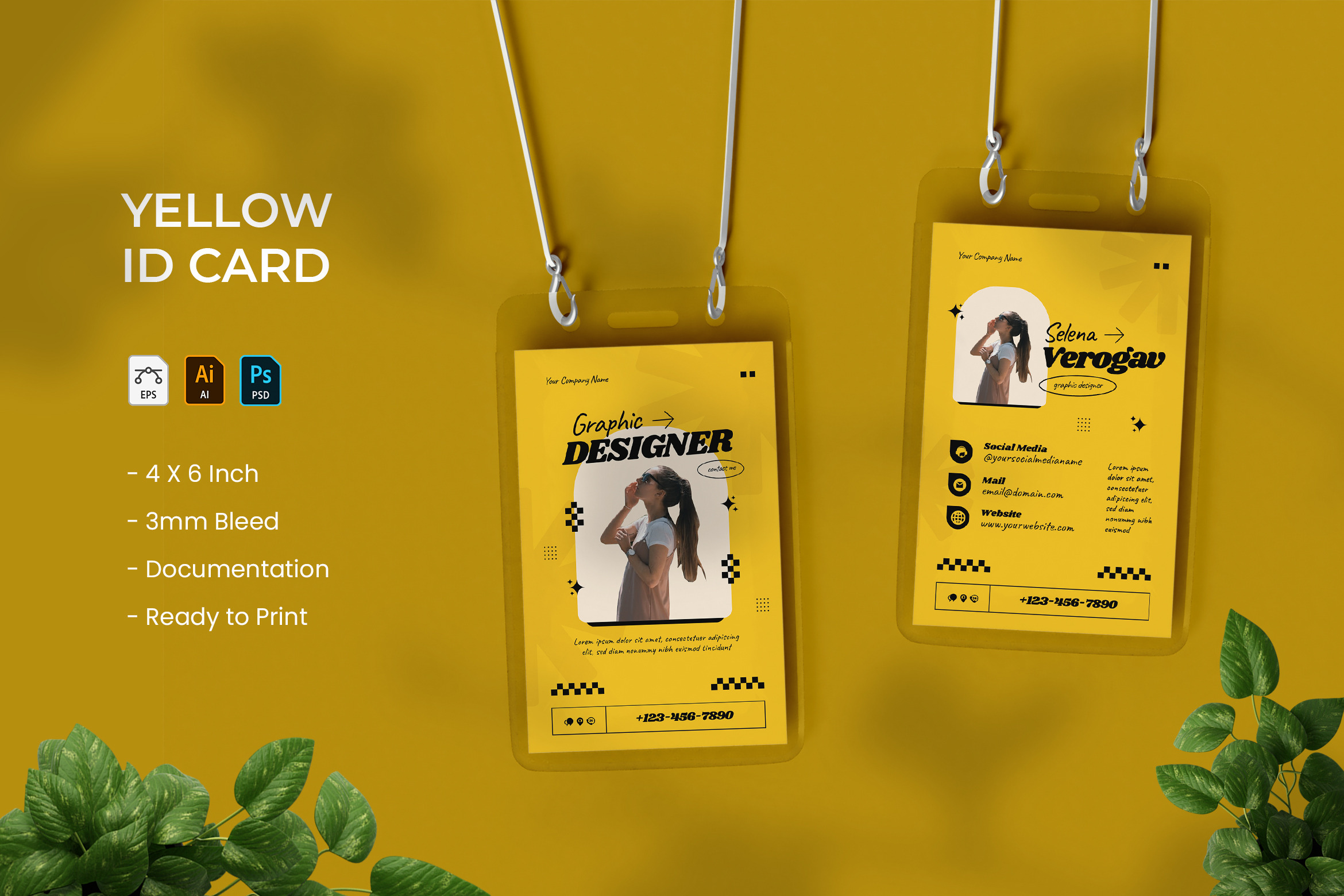 yellow-id-card-print-templates-creative-market