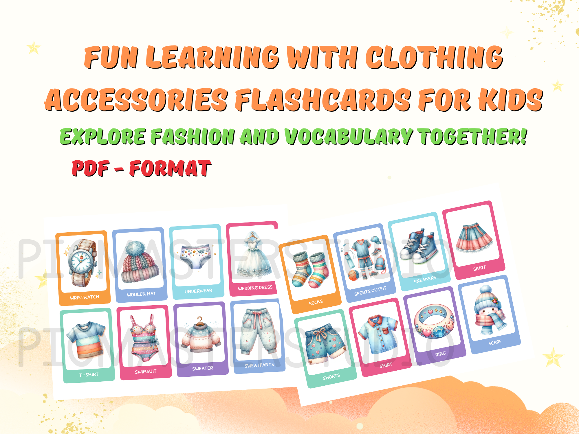 Explore Fashion Fun Kids' Clothing Education Illustrations