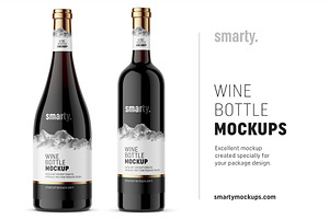 Download Wine Bottle Mockup Creative Photoshop Templates Creative Market