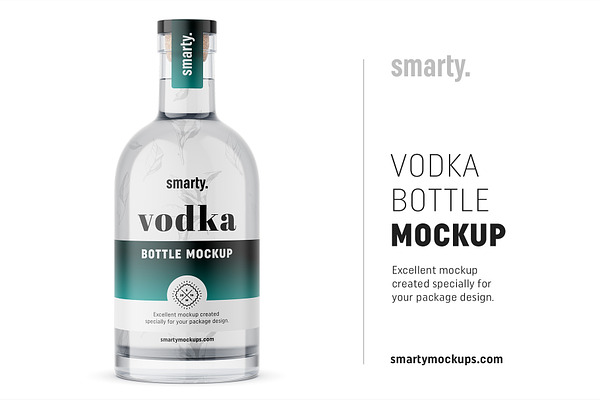 Download Frosted Vodka Bottle Mockup Creative Photoshop Templates Creative Market