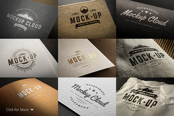 Download Logo Mock Up Set Creative Photoshop Templates Creative Market PSD Mockup Templates