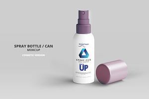 Download Cosmetic Spray Can Mockup Creative Photoshop Templates Creative Market Yellowimages Mockups