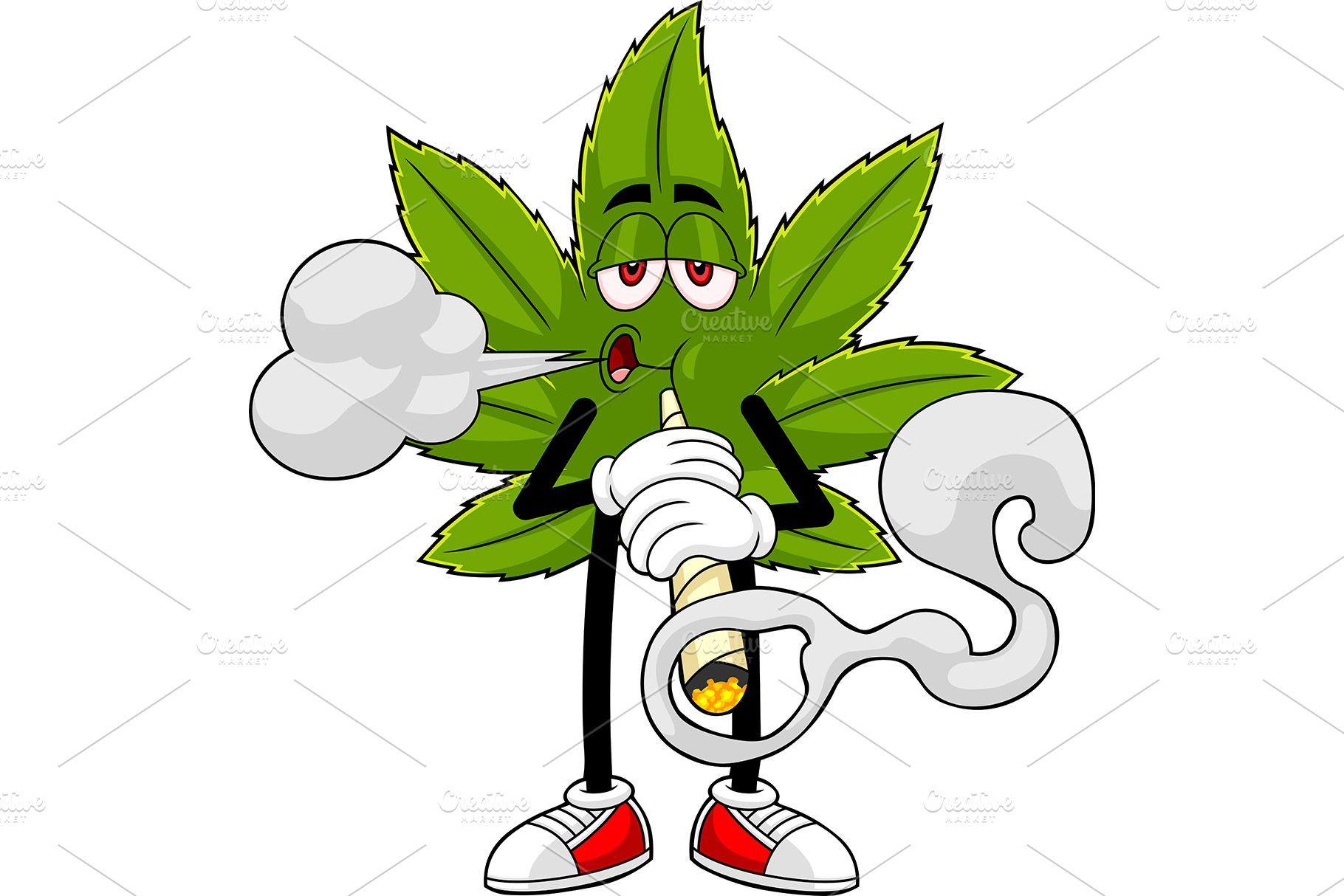 Funny Marijuana Leaf | Healthcare Illustrations ~ Creative Market