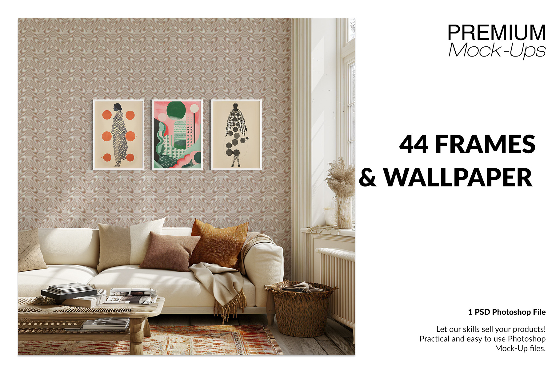 44 Frames and Wallpaper Mockup | Household Mockups ~ Creative Market