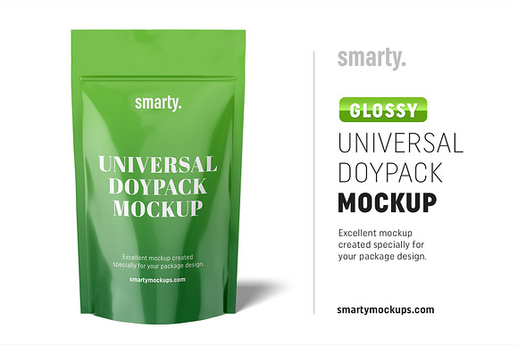 Download Glossy Doypack Mockup Creative Photoshop Templates Creative Market