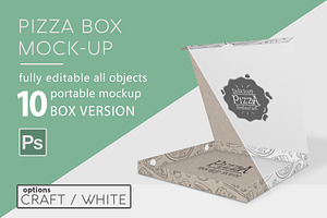 Download 5 Pizza Box Mockups Creative Photoshop Templates Creative Market PSD Mockup Templates