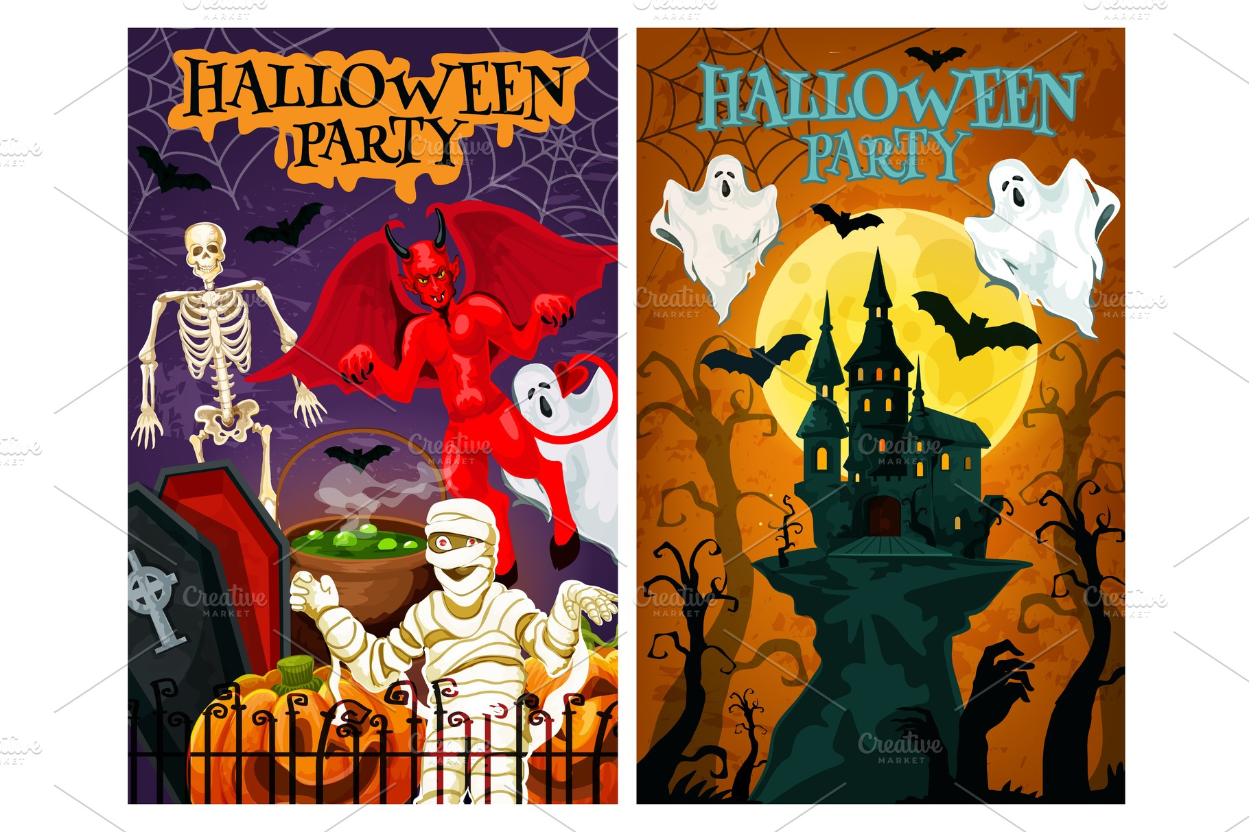 Halloween monster party invitation | Illustrations ~ Creative Market