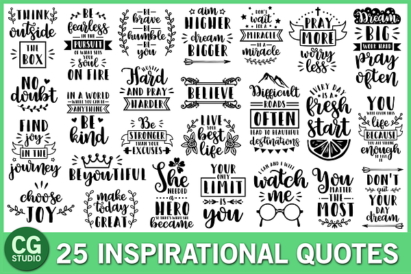 Download Inspirational Quotes Svg Bundle Pre Designed Photoshop Graphics Creative Market PSD Mockup Templates