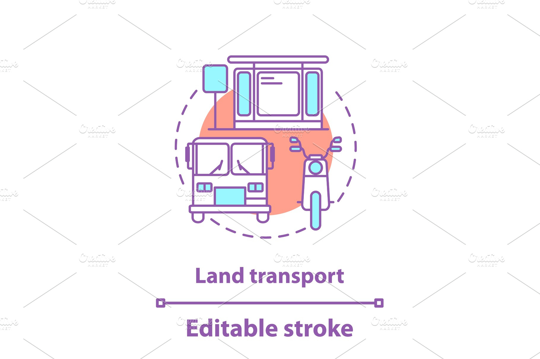 Land transport concept icon | Pre-Designed Vector Graphics ~ Creative